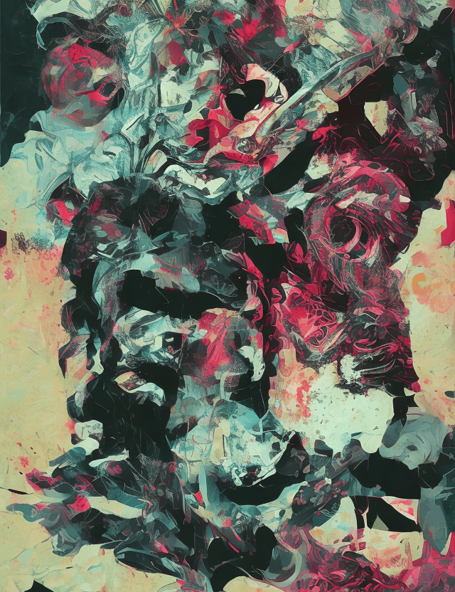 AI generated: Unapologetic, Perfectcore, bizarre, freaky graphic poster, lust, futuristic, strong graphic, line, B...