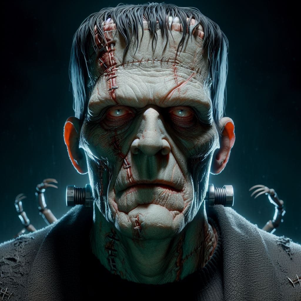 AI generated: Frankensteins monster,nightmare Version, photorealistic, high detailed, 4 k