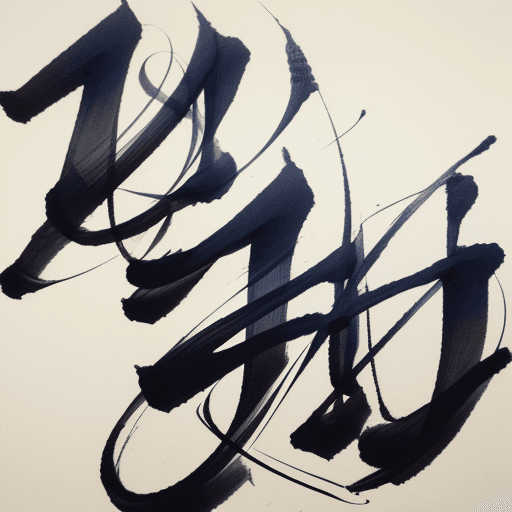 AI generated: experimental calligraphy