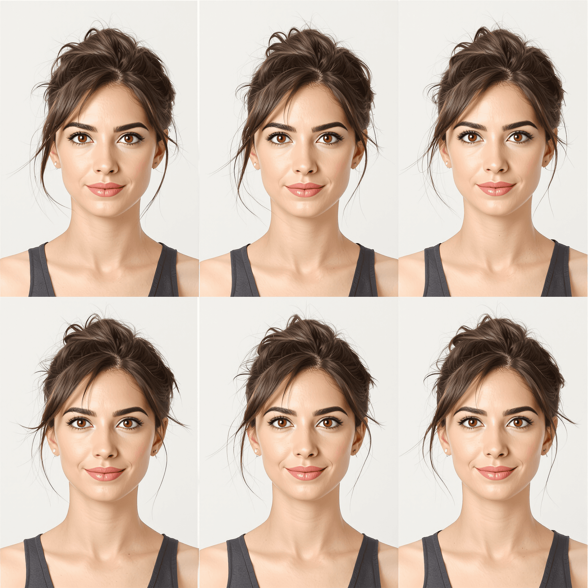AI generated: " Character sheet, of a British Caucasian woman in multiple Poses and Expressions. She has a realist...
