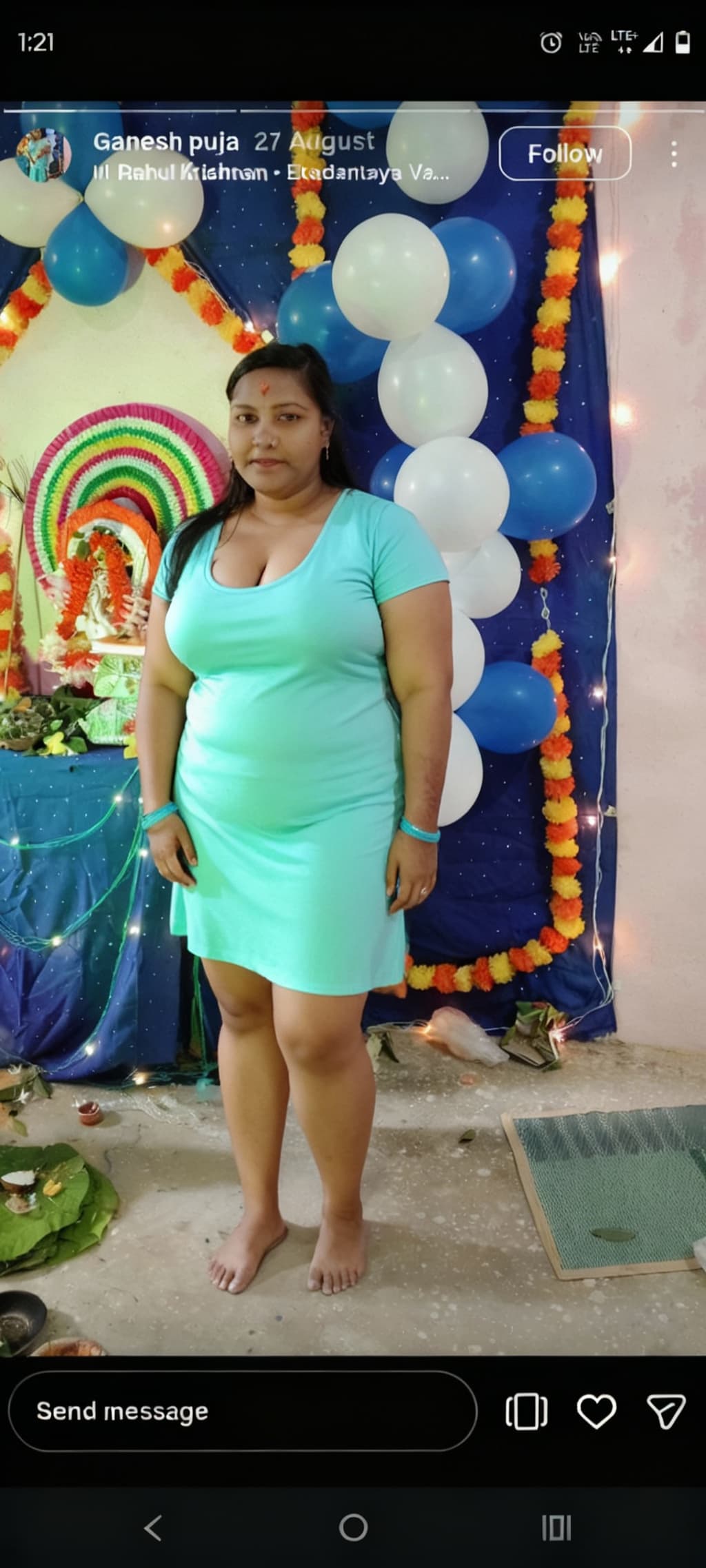 AI generated: ooking fat body with short dress, tshirt, looking big chest