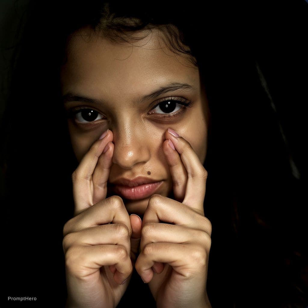 AI generated: make her hands look more realistic