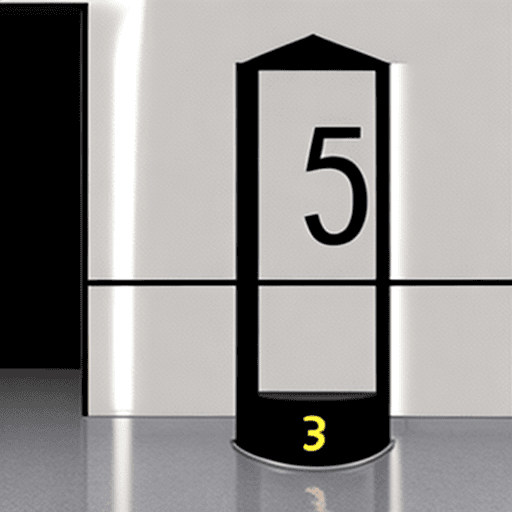 AI generated: floor display for a lift - reading "0".