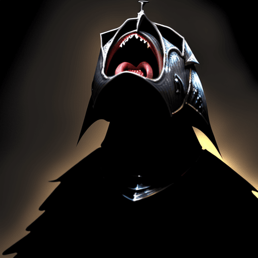 AI generated: a funny looking screaming knight, 8k , hd , colored, funny 