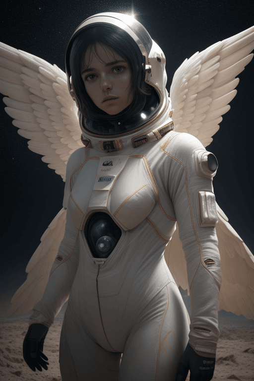 AI generated: 8k uhd,by Alessio Albi, dusty particles depth of field,detailed BREAK angel female figure in heaven,...