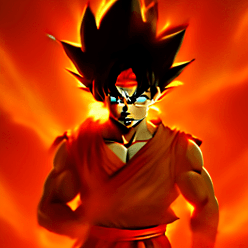 AI generated: son goku, super saiyan