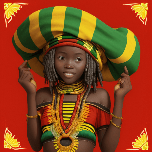 AI generated: naive african caractere 