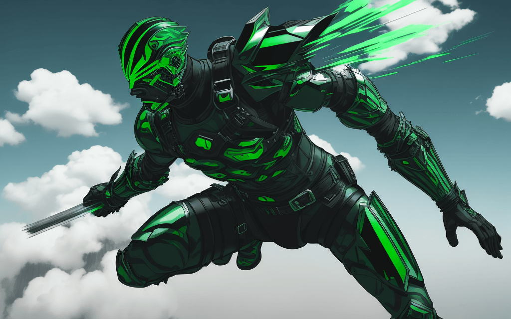 AI generated: a brutal man warrior falling off a cloud, a cartoon, pixiv, neo-dada, screen capture, homicide, harn...