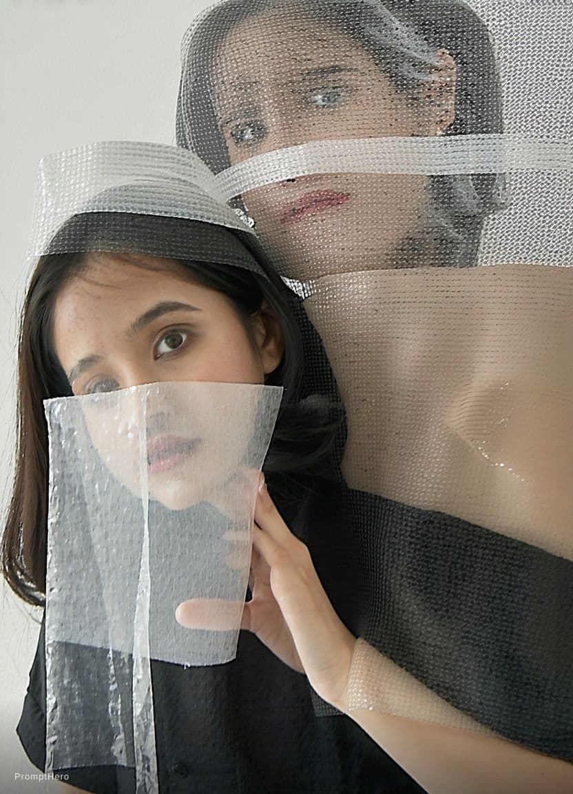 AI generated: clothes magically become transparent completely