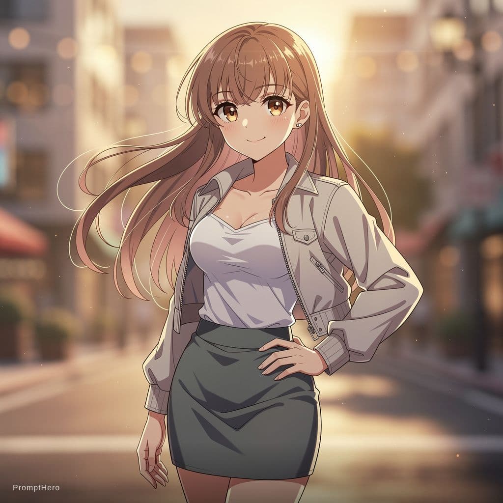 AI generated: Anime girl hot 