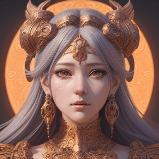 AI generated: Goddess close-up portrait, intricate artwork . anime render, symmetrical artwork. anime, hyper reali...