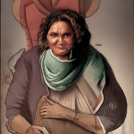 AI generated: mujer con la cara de barro
