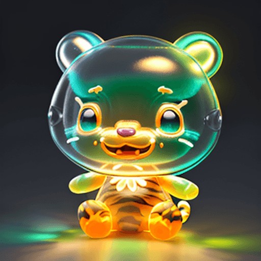 AI generated: (( bioluminenscent lighting, very detail face, white background)), 3D model , Nendoroid style, Japan...