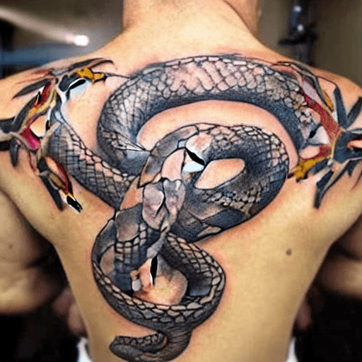 AI generated: snake tattoos 8k