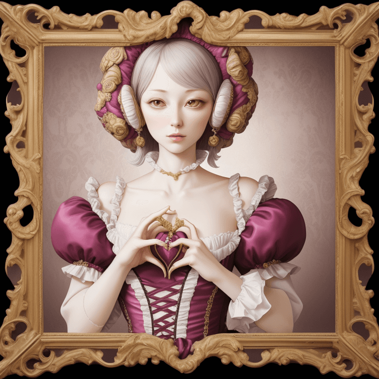 AI generated: Baroque heart