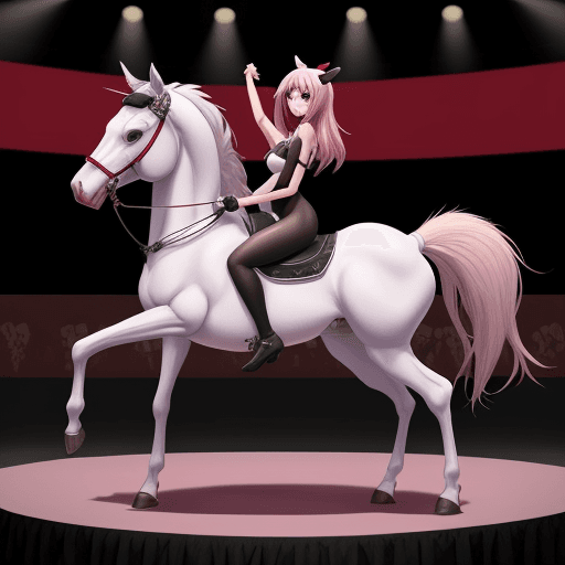 AI generated: 2d art of the character sweetheart from omori fucking a horse with a penis larger than her own body....