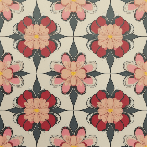 AI generated: Aesthetic Flowers :: retro design pattern :: multi-color :: simple --ar 2:3 --quality 2  --s 750
