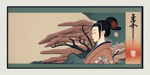 AI generated: ukiyo-e Japanese things-tile