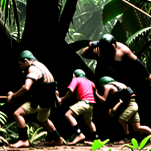 AI generated: mexican gang beheading in jungle