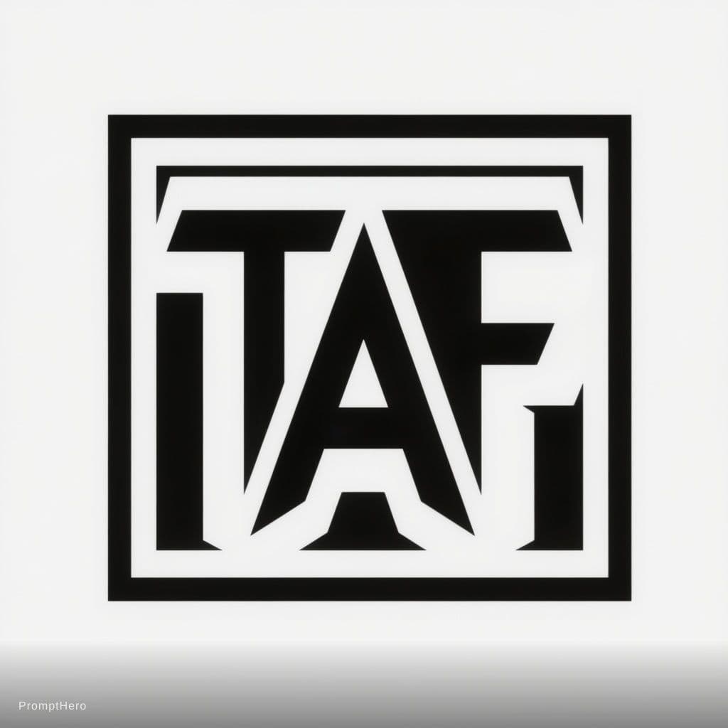 AI generated: Design a minimal monogram logo symbol using the letters T, A, and F.
Place the monogram inside a cle...