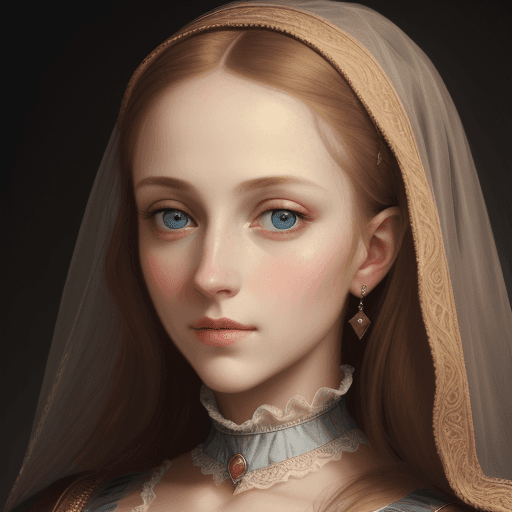 AI generated: Portrait of a woman, Beautiful, Perfect face, perfect eyes, Renaissance style, perfect eyes, HD, 8k