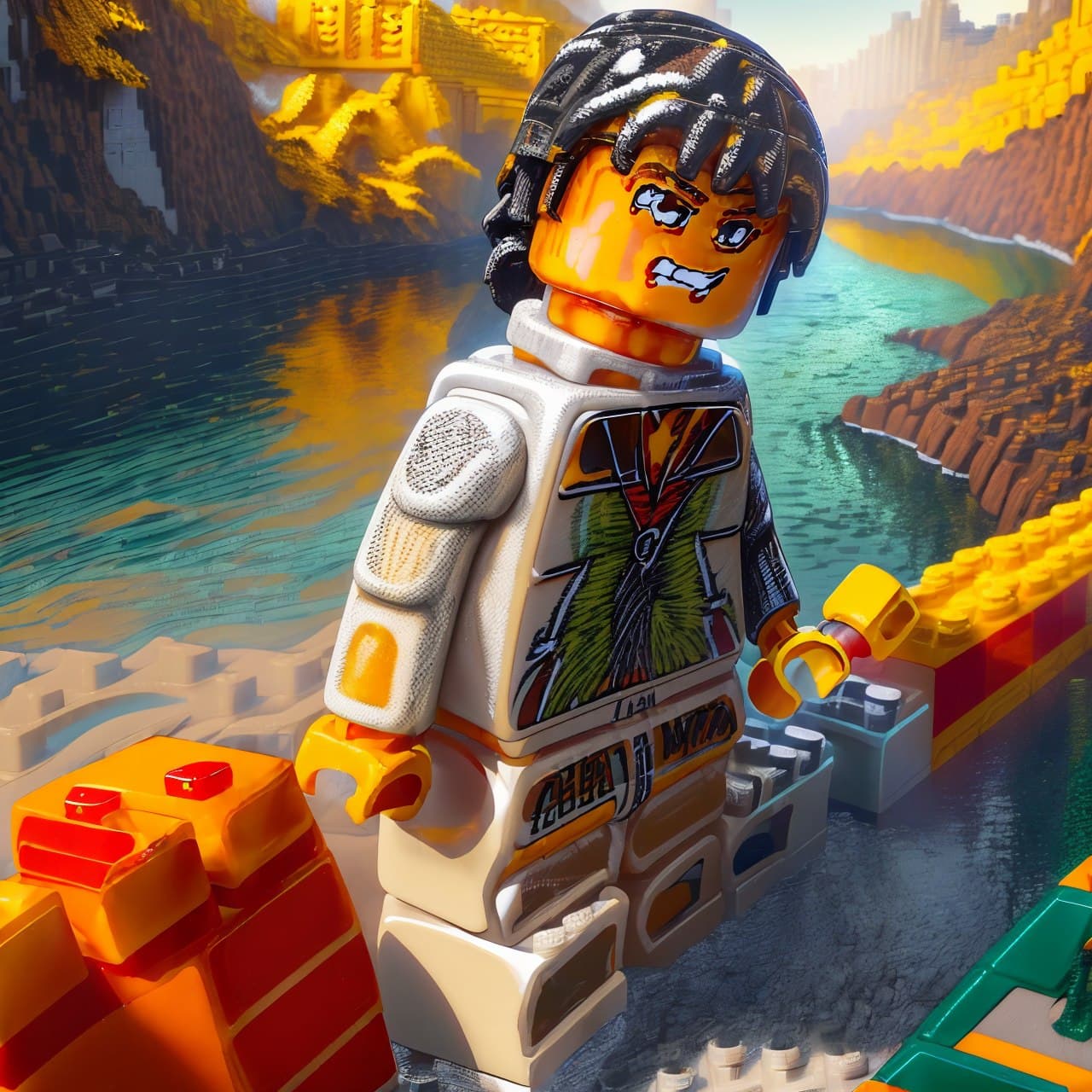AI generated: (lego:1.5), <lora:legody-v10:1.5>, (landscape:0.6), river, (Masterpiece:1.3), (best quality:1.3), <l...