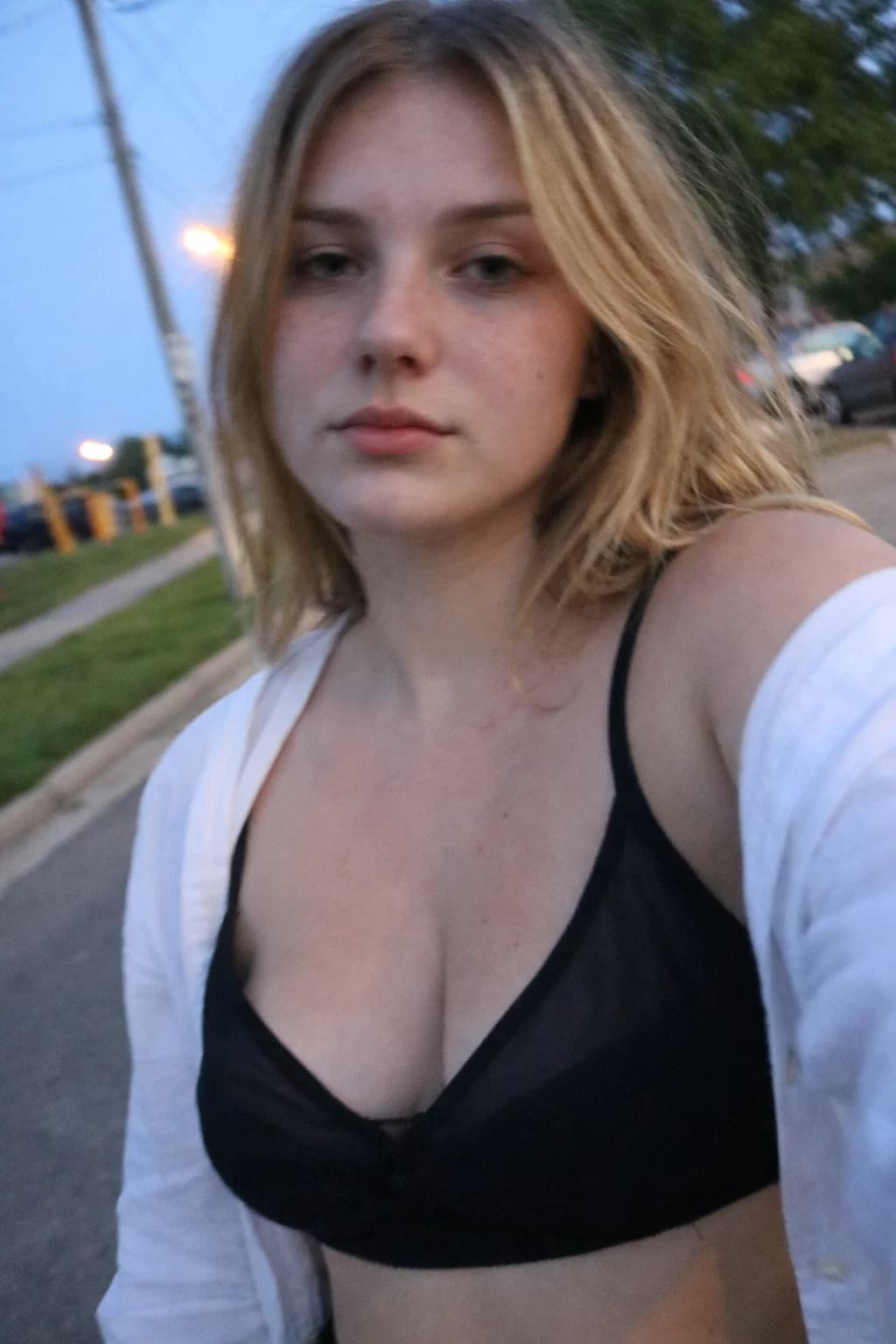 AI generated: (SORA)
an 21 year old white female that looks like it was taken as an iphone selfie. She's a very pr...