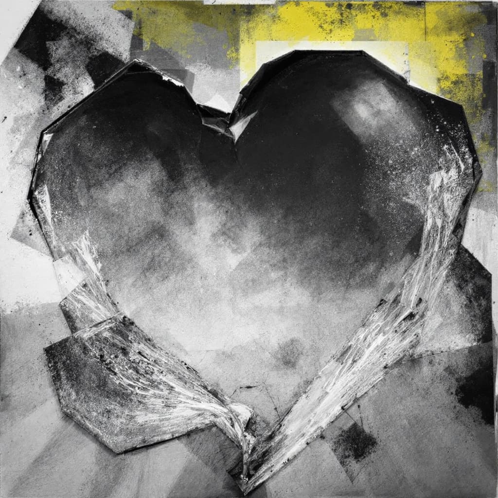 AI generated: "If you could turn your broken heart into a work of art, what would you create?"