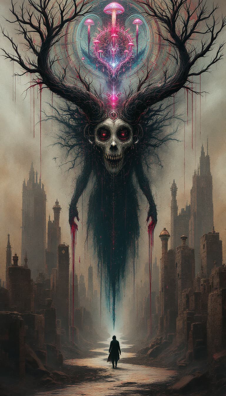 AI generated: Damnation wicked have, I cant hide their way. You can't hide, evil calls your name, walking, buildin...