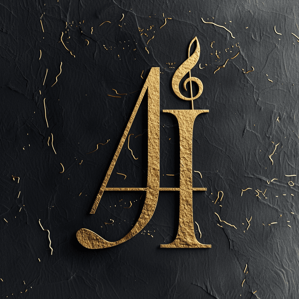 AI generated: feature the letters "A" and "I" as distinct and separate elements, alongside a subtle musical note. ...