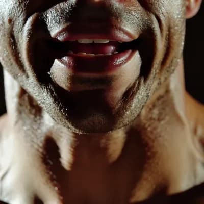 AI generated video: A man speaks as the camera moves up