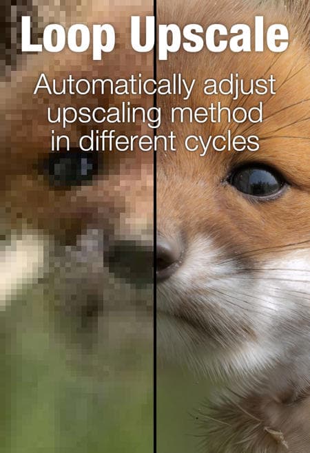 Loop Upscale - Automated upscale workflow for different scenarios