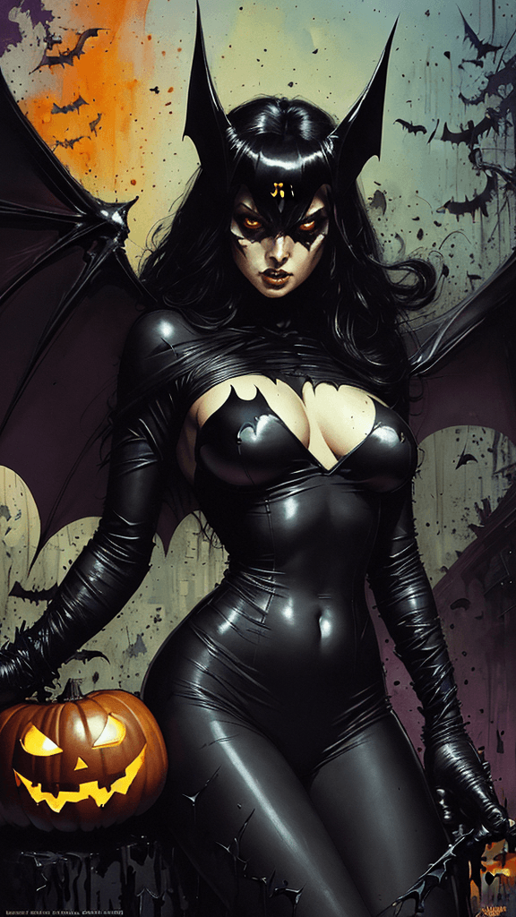 AI generated: (masterpiece)
(best quality)
(ultra-detailed)
(best illustration)
black bat by John Berkey 
seductiv...