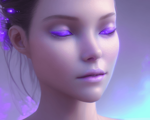 AI generated: ethereal and clean female character Unreal Engine 5, pristine face glass-like face skin quality, rad...