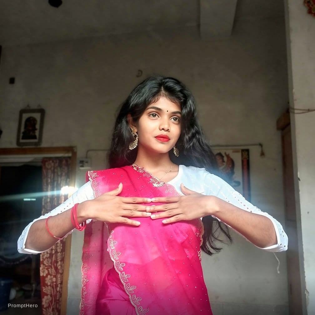 AI generated: Move her hands on her chest repeat the movement of the chest dance



Our AI Clothes Remover transfo...