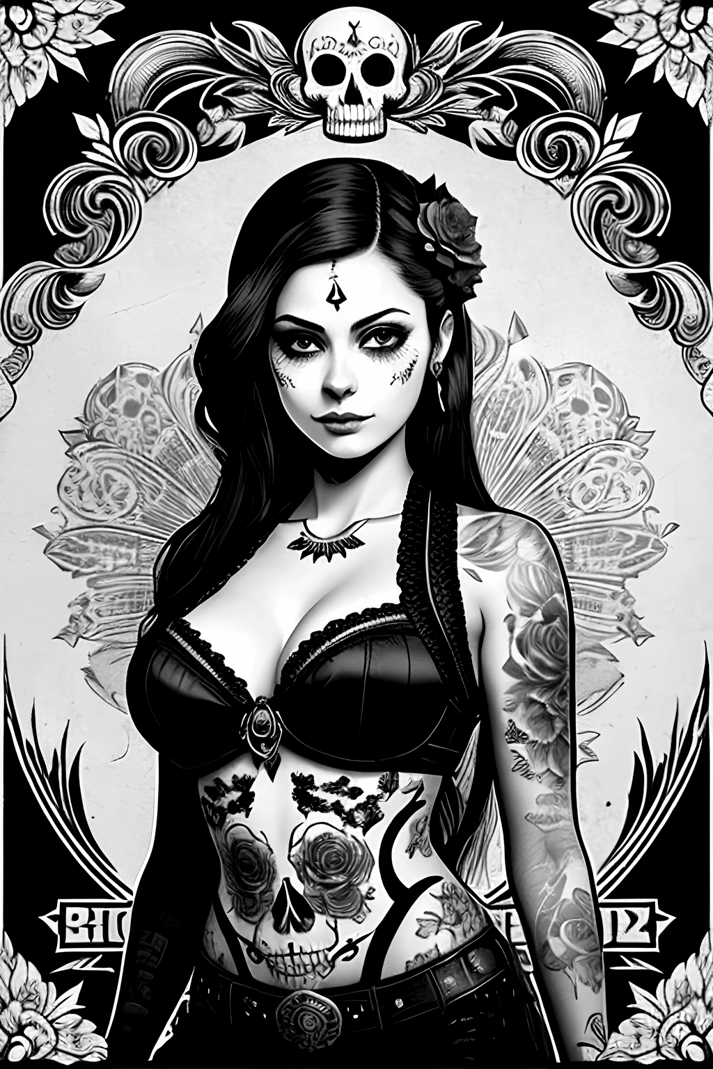 AI generated: (grayscale, woodcut:1.2), (etching:1.1), (engraving:0.2), illustration, cartoon, soothing tones, cal...