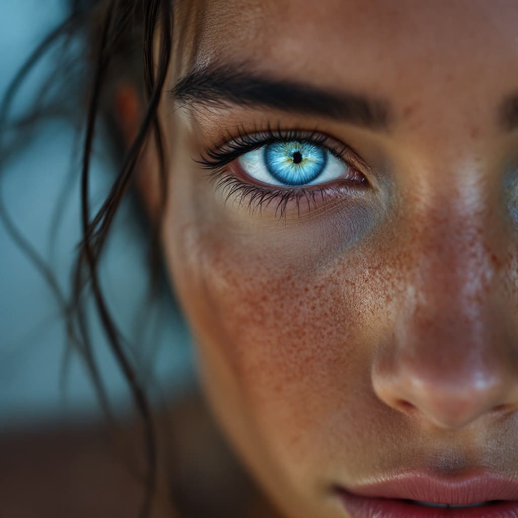 AI generated: A close-up color portrait of a very pretty 38 year old woman of Hawaiian descent with exceedingly li...