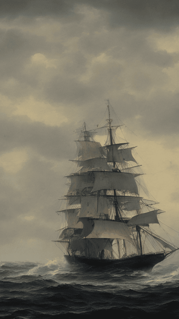 AI generated: ship, sea, wind
