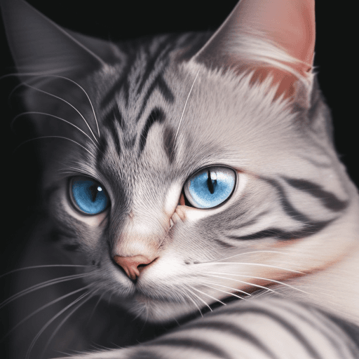 AI generated: a close-up portrait of a wise and beautiful cat face