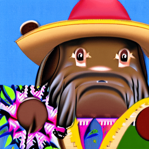 AI generated: Design a Walt Disney-style character, a Mexican beaver dressed as Pancho Villa, for a cartoon cover....