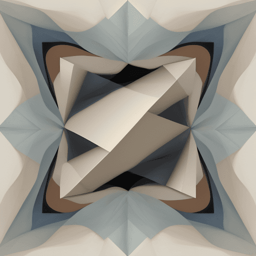 AI generated: layered paper, otherworldly image, cubism