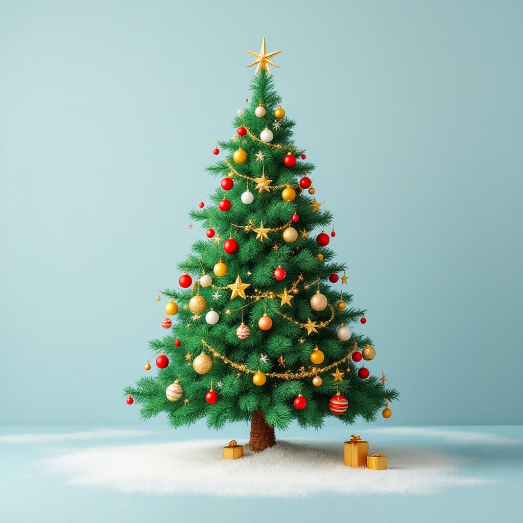 AI generated: a kitsch christmas tree





