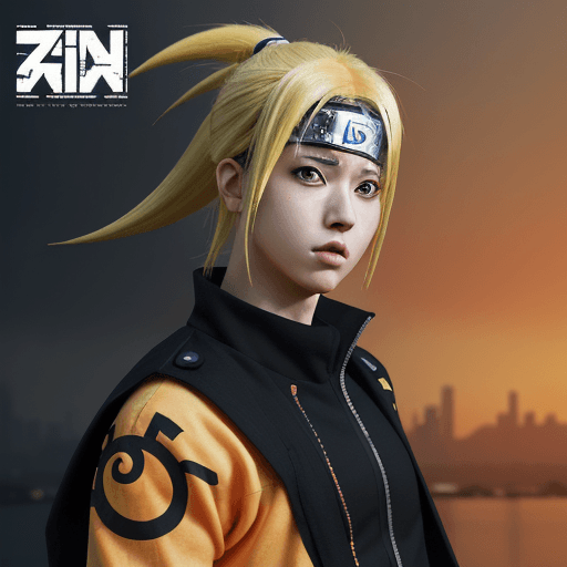 AI generated: naruto anime wallpaper, naruto wallpaper, in the style of cyberpunk dystopia, light yellow and dark ...