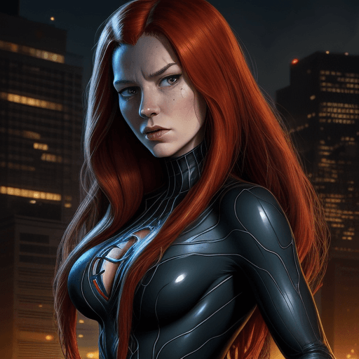 AI generated: Symbiote venom Mary Jane Watson