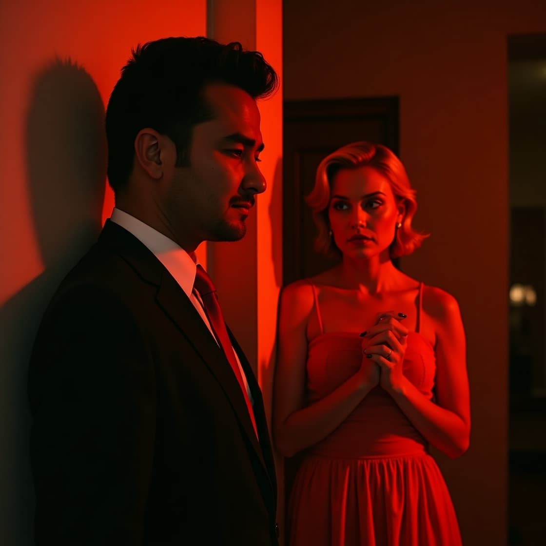 AI generated: Vibrant, high-contrast cinematic scene with a sense of tension and intrigue, evoking the grandeur of...