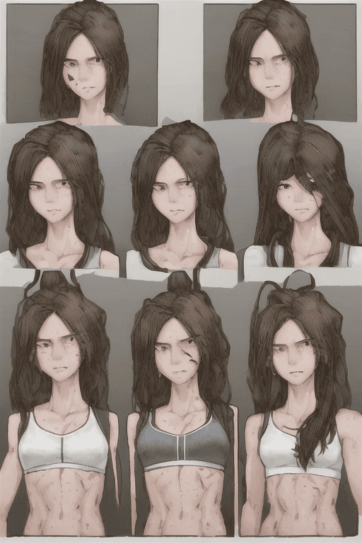 AI generated: (tahl1ahall:0.95) , sports bra, (((sweat pants)) , (high detailed skin:1. 2) , (best quality:1. 4) ,...