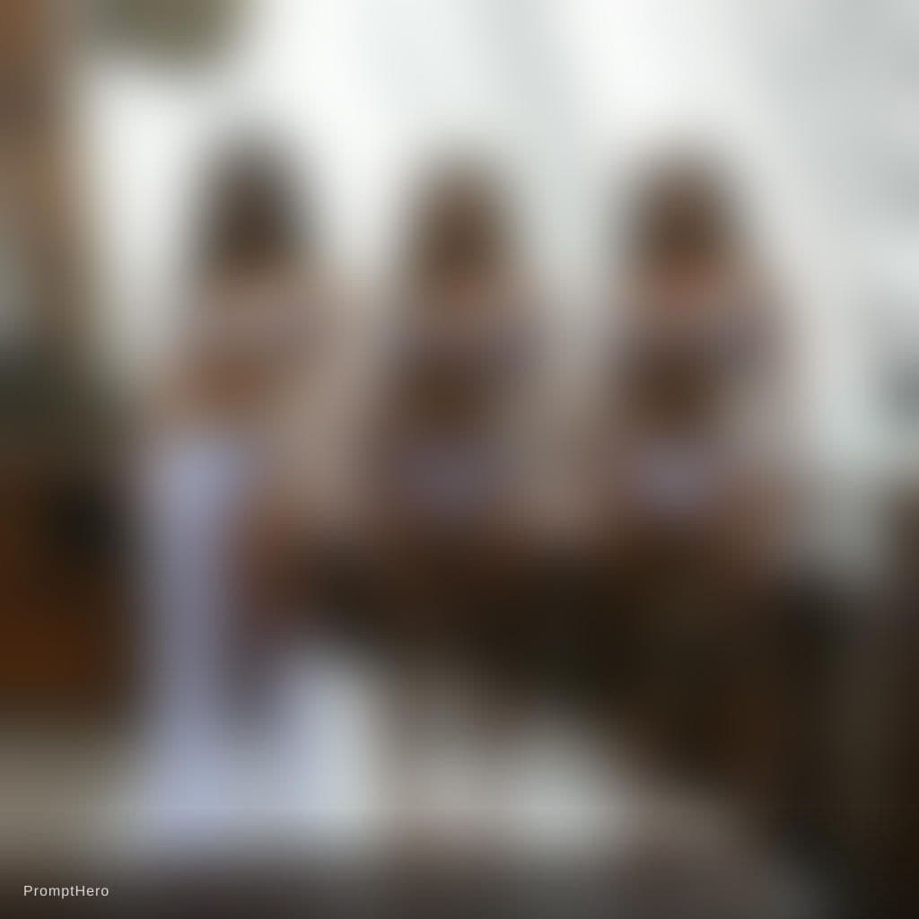 AI generated: 1:1 aspect ratio image. Ultra-realistic cinematic photograph of three topless elite female bodybuild...