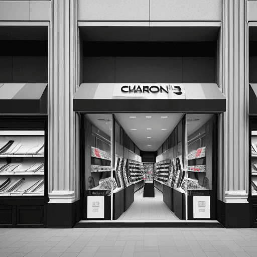 AI generated: photography, dynamic view, modernism mid-scale store facade design, Canon EOS 5D Mark IV, EF 24mm f/...