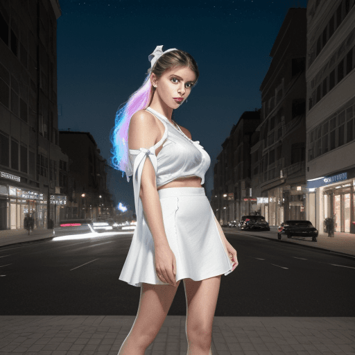 AI generated: (8k, masterpiece:1. 2), Night view of city streets, The lights of the night, (ultra highres:1. 0), w...