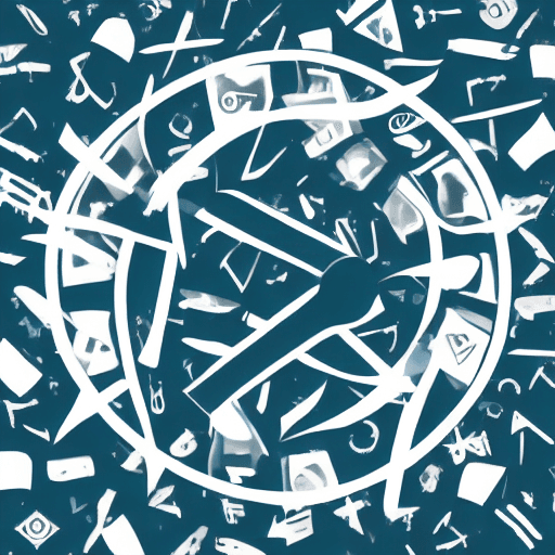 AI generated: an abstract symbols of rock paper scissors, white background